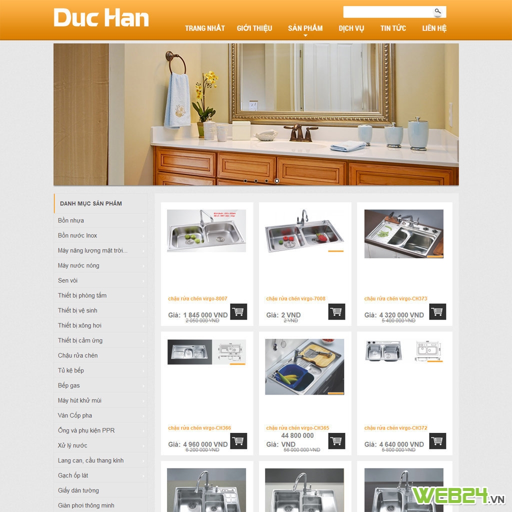 Thiết kế website nội thất Đức Hân