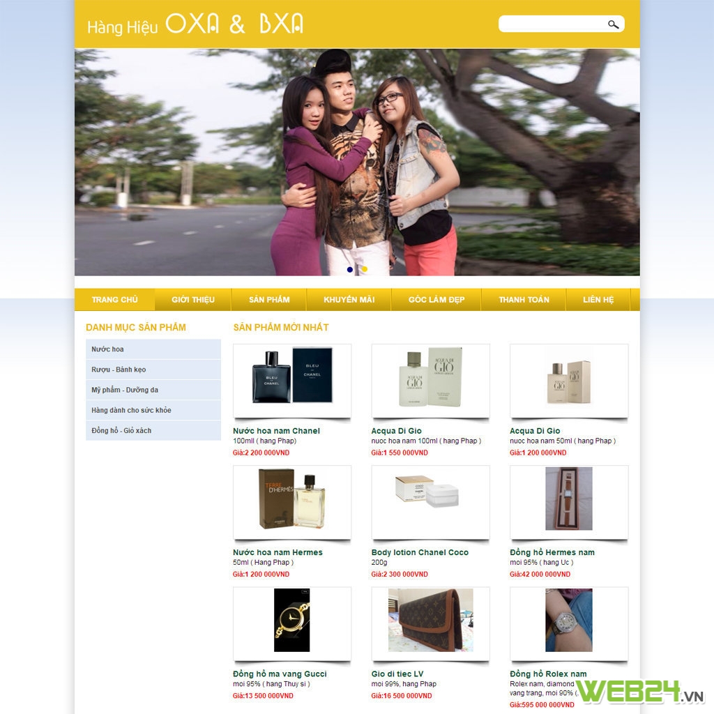 Thiết kế web bán hàng OXA & BXA