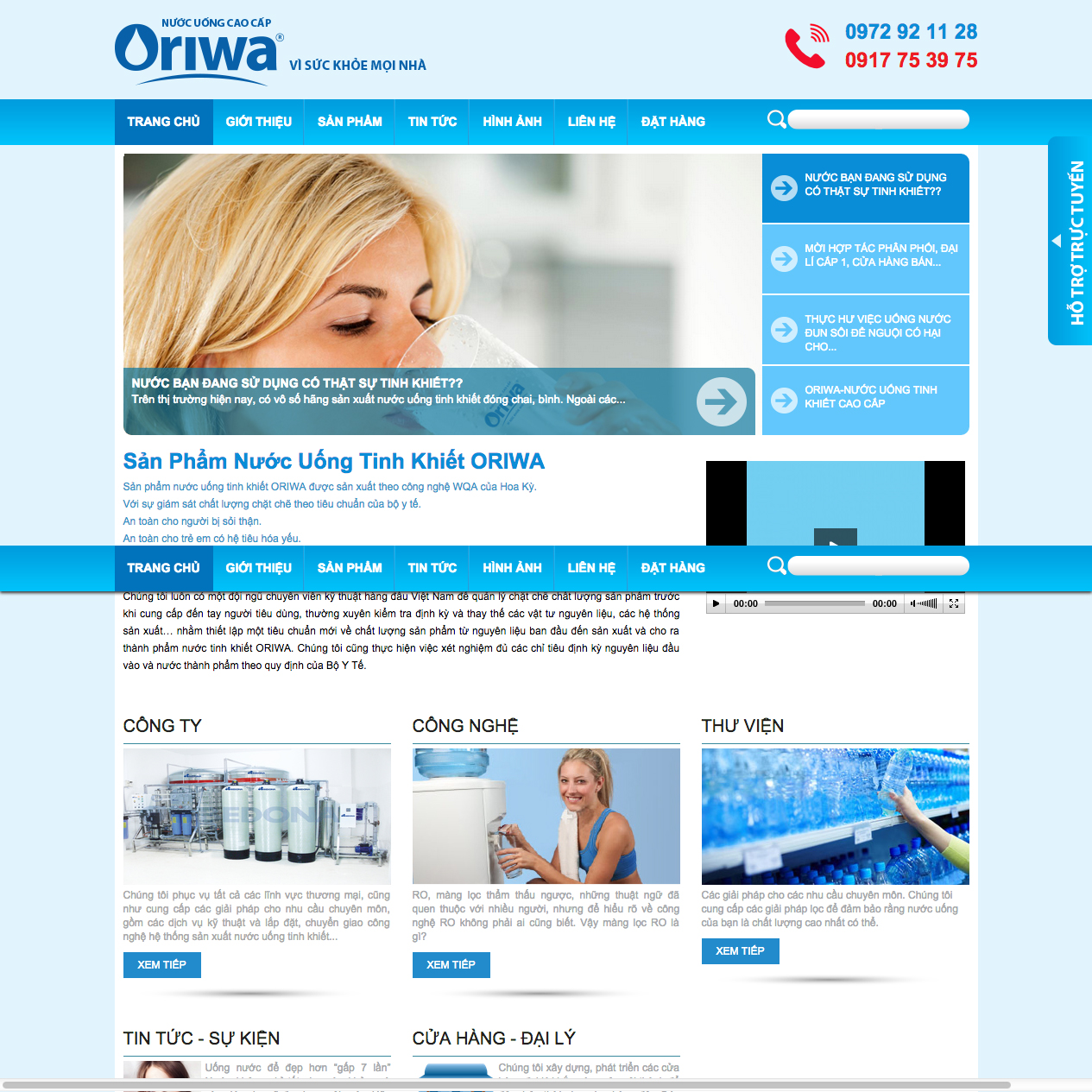 Thiết kế web công ty Oriwa