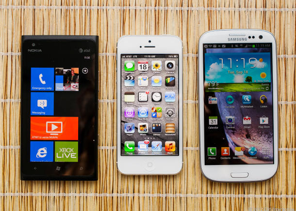 Sự khác biệt giữa màn hình iPhone 5, Galaxy S III, HTC One X và Lumia 900