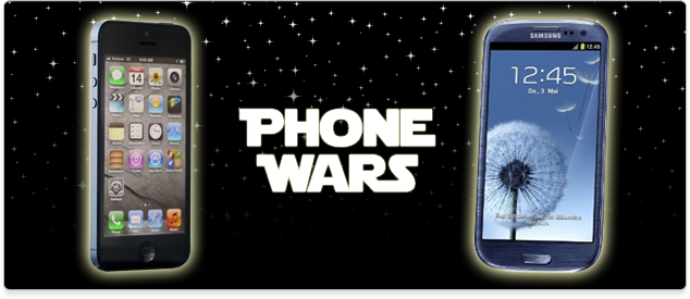 Cuộc chiến Phone Wars giữa iPhone 5, Galaxy S III và Nokia 'đập đá'