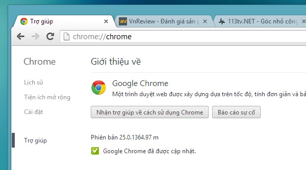 Google phát hành Google Chrome 25