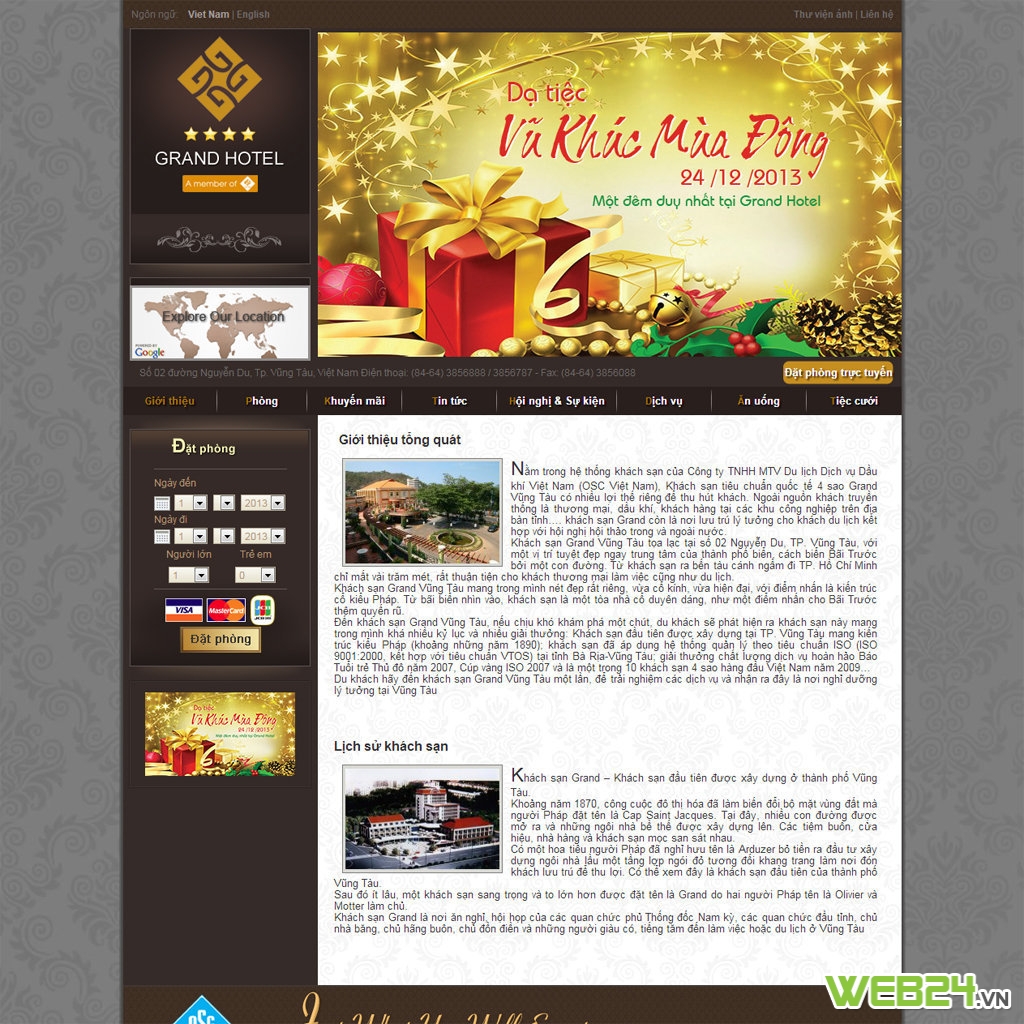 thiết kế web nhà hàng, thiết kế web khách sạn,thiet ke web khach san nha hang