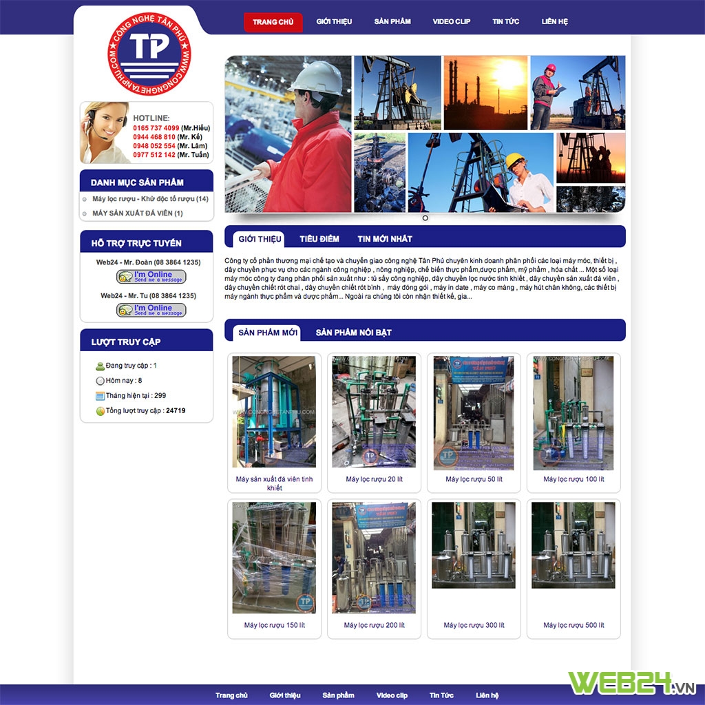 Thiết kế web công ty công nghệ Tân Phú  - Hà Nội