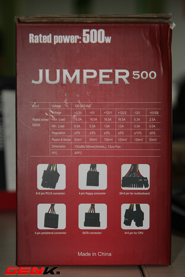 bộ nguồn, Jumper 500, Huntkey, chứng chỉ 80+, Jumper 550, Việt Nam
