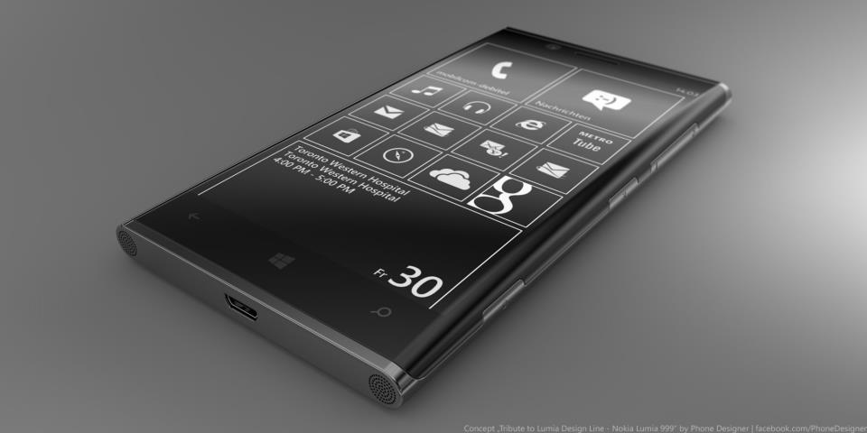 Concept, smartphone, Lumia 999, Prada, Nokia, Windows Phone, Microsoft